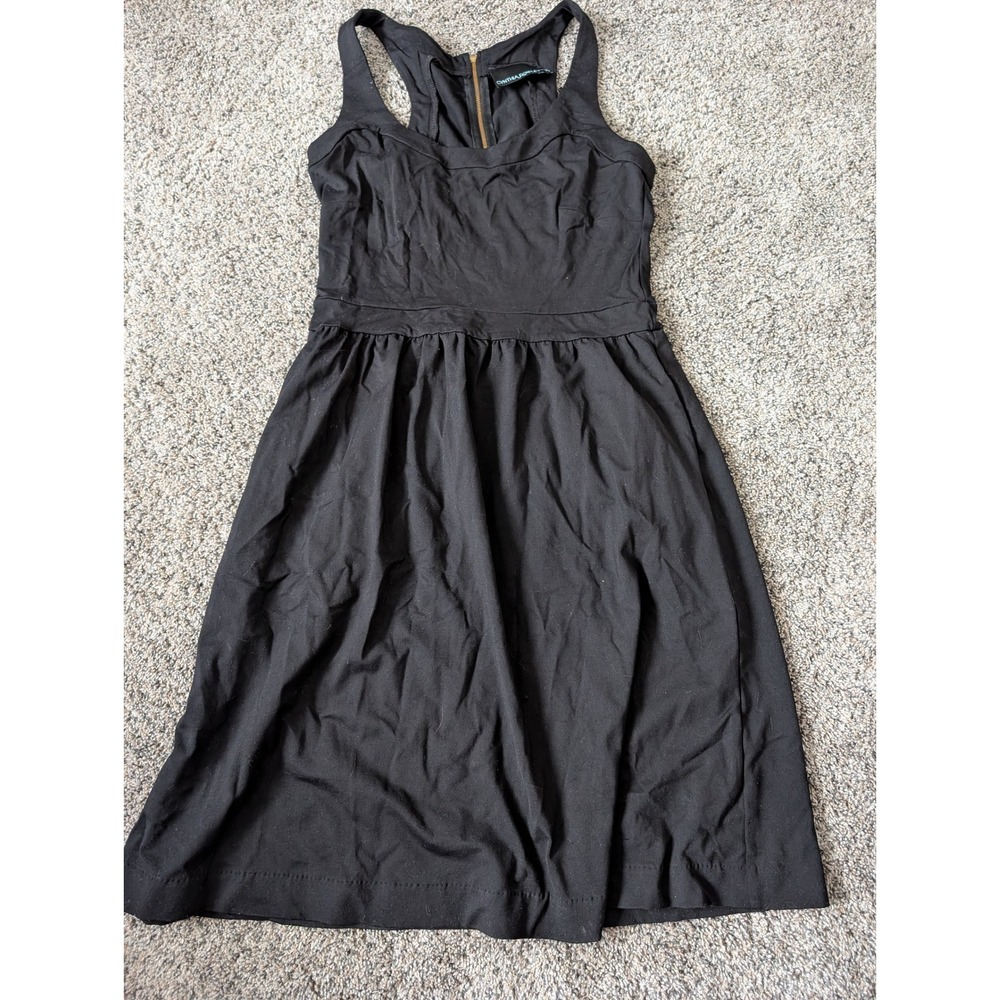 Cynthia Rowley Black Racerback Fit and‎ Flare Dress Gold Back Zipper Mens Small
